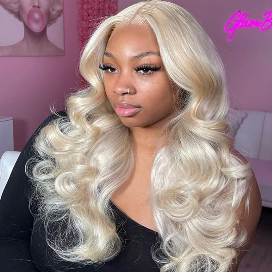 613 Blonde Body Wave Lace Front Wig - Body Wave 613 Haarwerken van Echt