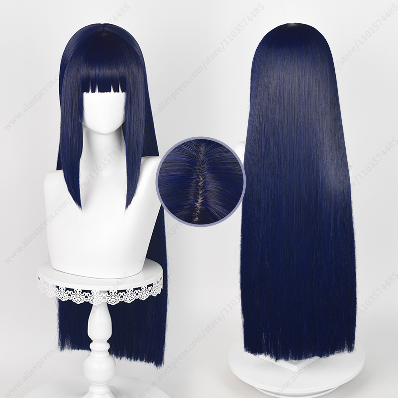 Synthetic Braided Wigs For Black Women - Hinata Hyuga Cosplaypruik Blauw Zwart Vrouwenhaar