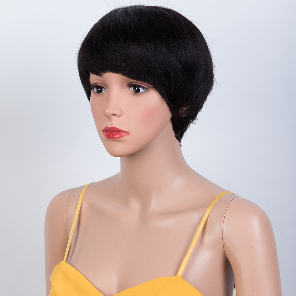 Kort, recht bob pruik, pixie c - Short Pixie Cut Wig Human Hair Cheap recensie en prijs