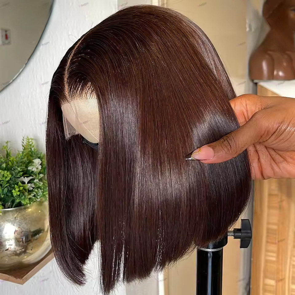 13X4 chocoladebruine rechte bo - Hd Lace Frontal Wig Human Hair Pre Plucked recensie en prijs