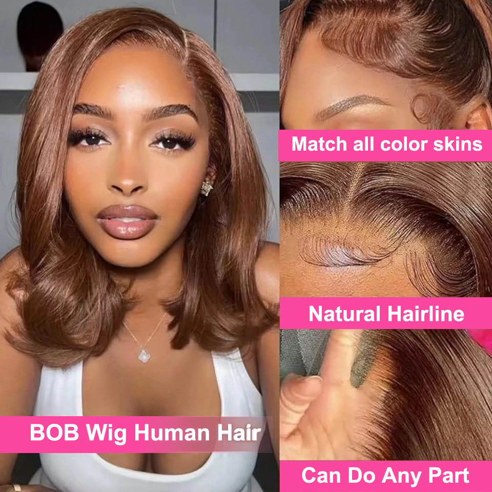 13X4 chocoladebruine rechte bo - Hd Lace Frontal Wig Human Hair Pre Plucked recensie en prijs