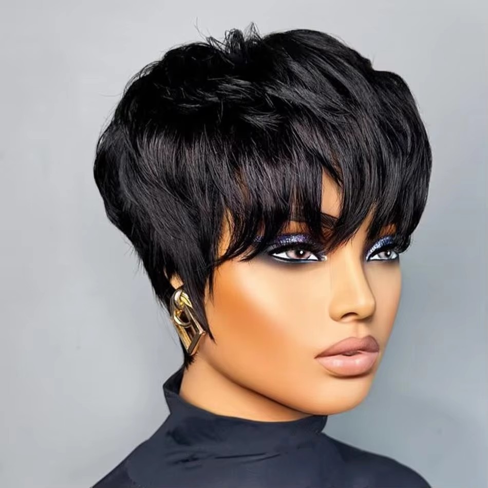 Kort pixie-kapsel pruik van ec - Short Pixie Cut Wig Human Hair Cheap recensie en prijs