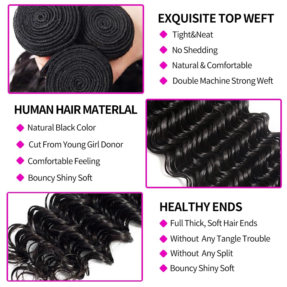 Deep Wave Bundels met Closure  - Deep Wave 3 Bundles With Closure recensie en prijs