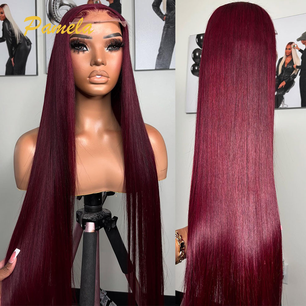Super dubbelgetrokken bordeaux - Human Hair Wigs recensie en prijs