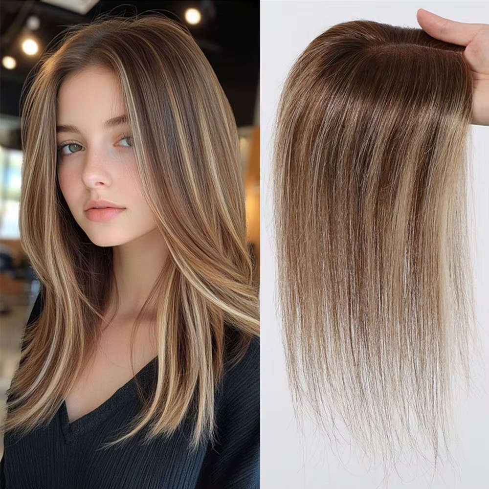 100% echt haar toppers bruin h - Seamless Clip In Hair Extensions Human Hair recensie en prijs