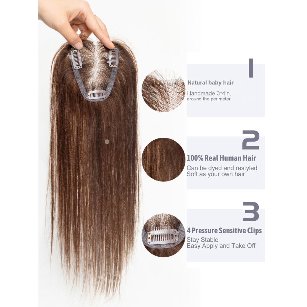 100% echt haar toppers bruin h - Seamless Clip In Hair Extensions Human Hair recensie en prijs