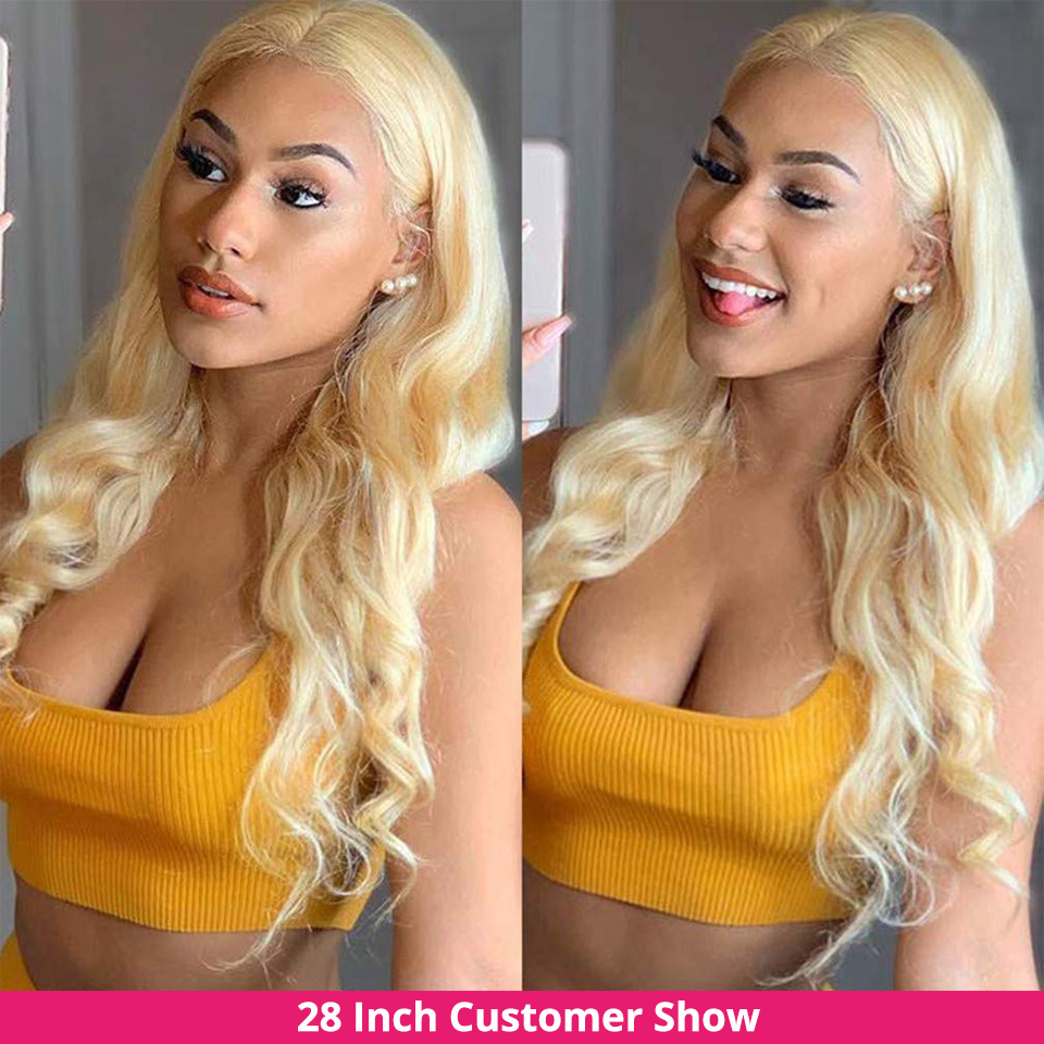 HairUGo 613 Blonde 13x6 Body W - 613 Blonde Body Wave Lace Front Wig recensie en prijs