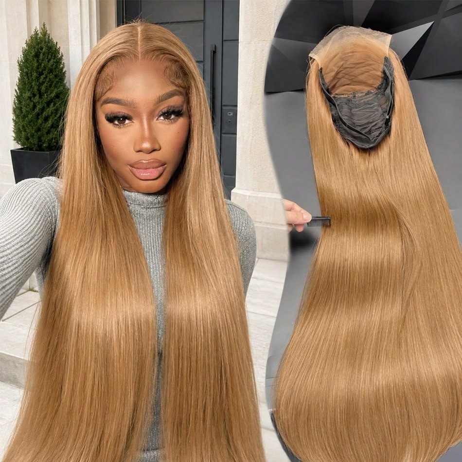 30 inch # 27 Honingblonde prui - Hd Lace Frontal Wig Human Hair Pre Plucked recensie en prijs