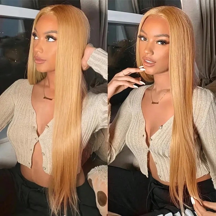 30 inch # 27 Honingblonde prui - Hd Lace Frontal Wig Human Hair Pre Plucked recensie en prijs