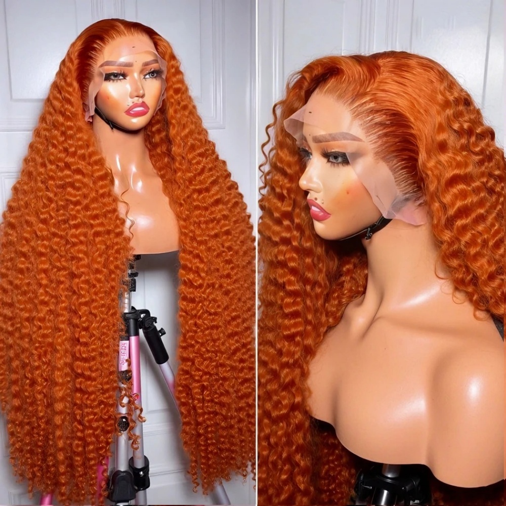 200% Dichtheid Gember Oranje D - Human Hair Wigs recensie en prijs