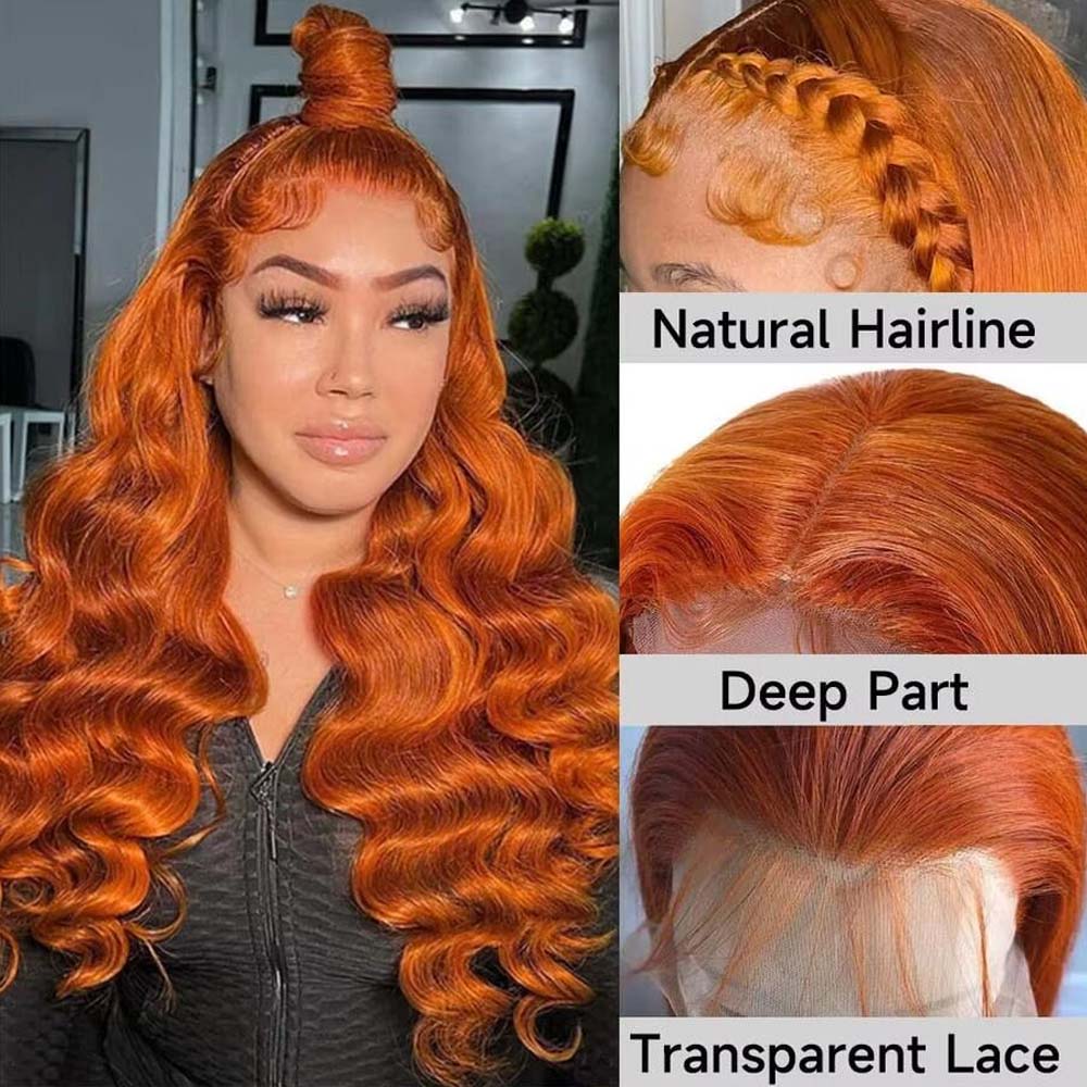 34 36 Inch Ginger Lace Front H - Hd Lace Frontal Wig Human Hair Pre Plucked recensie en prijs