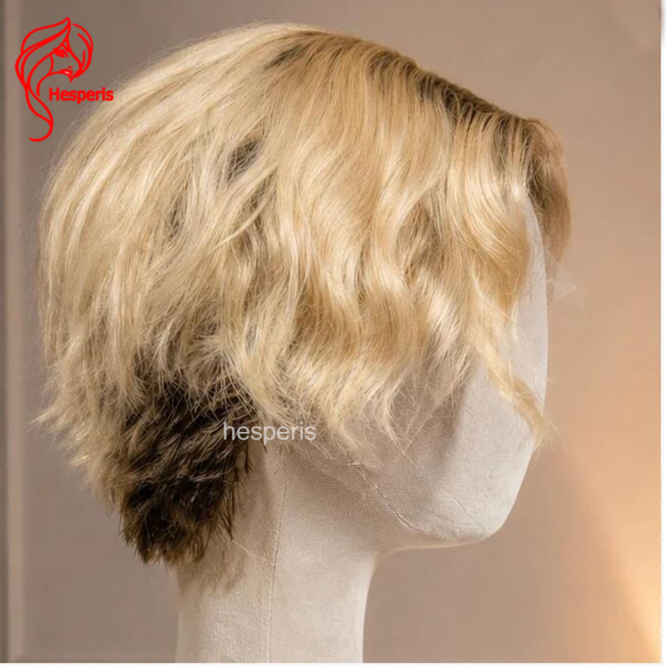 Hesperis Herenpruik Ombre Blon - Glueless Wear And Go Human Hair Wig recensie en prijs