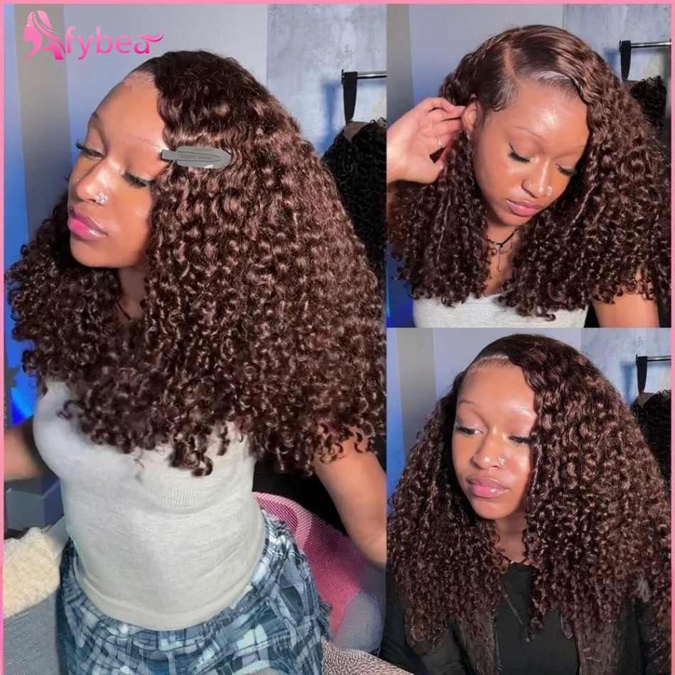 Krullende kant-voor-wig chocol - Hd Lace Frontal Wig Human Hair Pre Plucked recensie en prijs