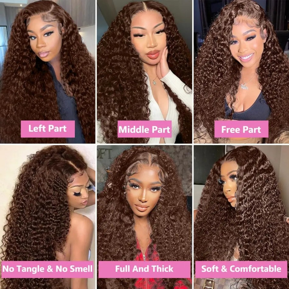 Krullende kant-voor-wig chocol - Hd Lace Frontal Wig Human Hair Pre Plucked recensie en prijs